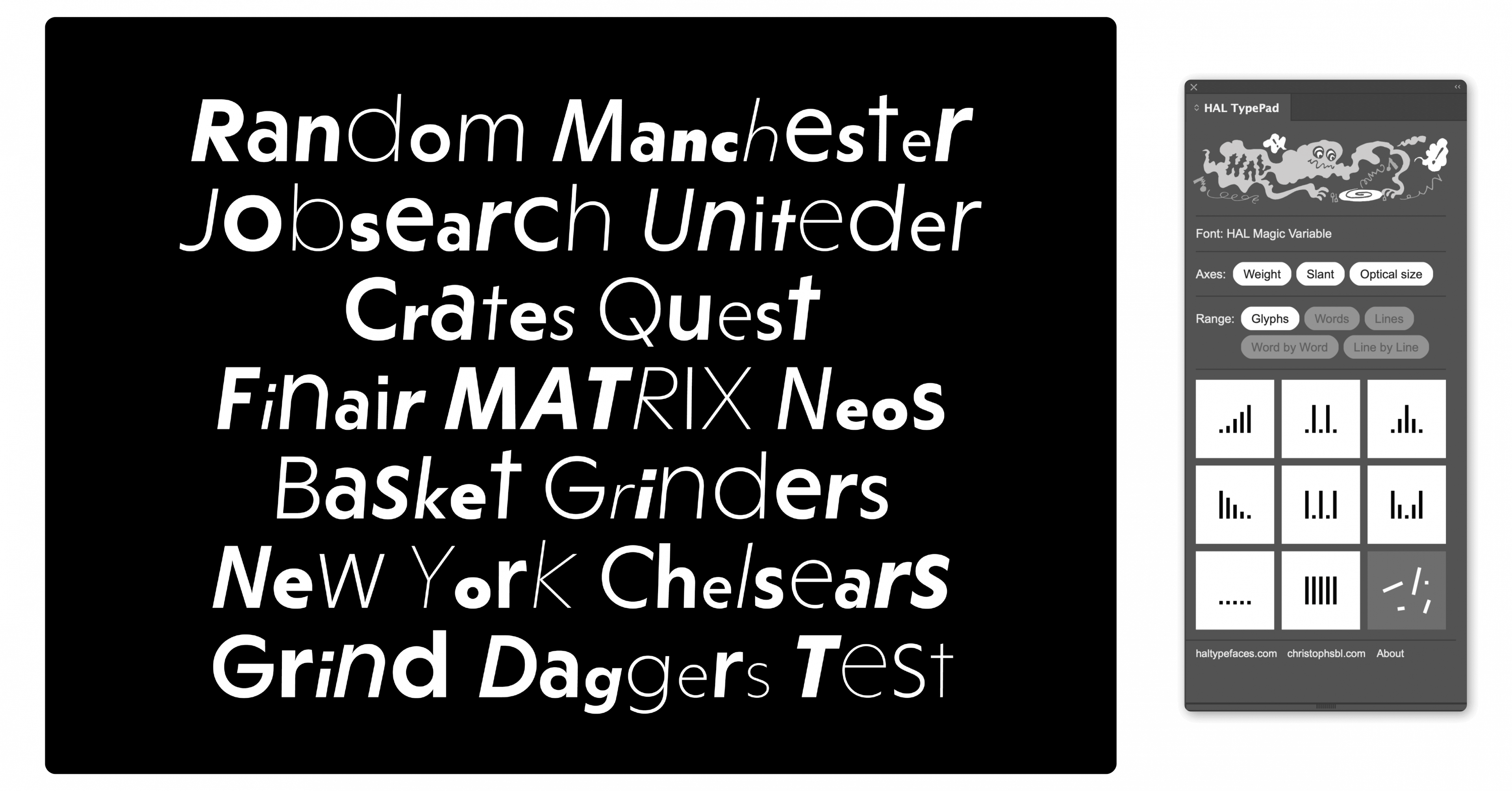 HAL Typefaces – HAL TypePad Part 2